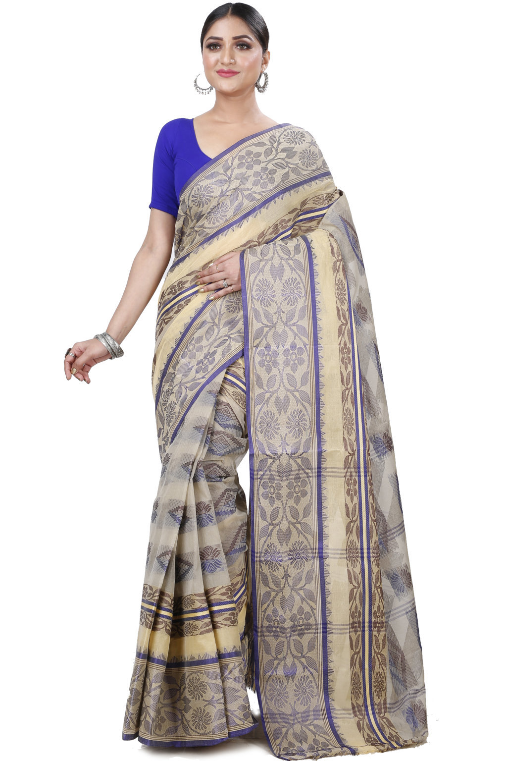 Brown Pure Cotton Sadasob Tant Saree (11)